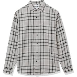 เสื้อเชิ๊ตผู้ชายผ้าสักหลาดแขนยาวลำลองผ้าสักหลาดสำหรับผู้ชายแฟชั่นล่าสุด - Product Image 3