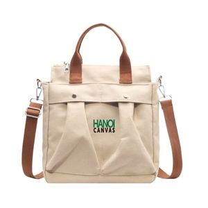 Wholesale Eco-Friendly Ladies' <b>Canvas</b> Crossbody Shoulder <b>Bags</b> Customized OEM Direct BSCI Vietnamese Manufacturer Shopping <b>Bags</b> - Product Image 1