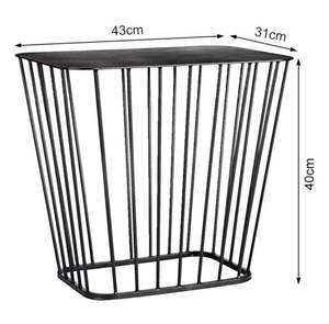 Mesa auxiliar de hierro forjado de alta calidad para decoración del hogar, diseño raro, mesa de acento de alambre de hierro negro completo para sala de estar como mesa de centro - Product Image 2
