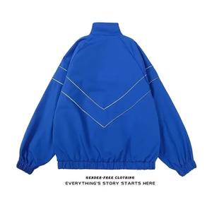 Marque à la mode Streetwear à manches longues boutonné mode vêtements d'extérieur pour Couples hommes coupe ample veste peau de mouton col toile - Product Image 3