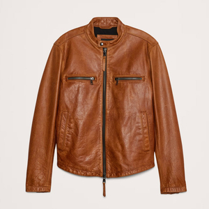 Chaqueta de cuero ligera para hombre, precio al por mayor, MOQ bajo, la chaqueta de invierno de cuero más vendida para hombre - Product Image 4