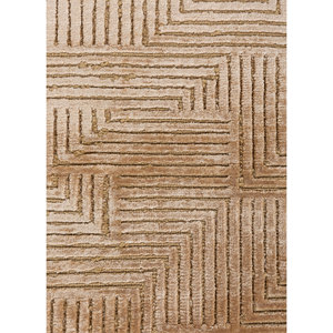 Tapis Azalea en laine et soie de bambou tissé à la main, motif géométrique rectangulaire en coton biologique pour la maison et la chambre - AIWB-3059 - Product Image 2