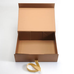 ริบบิ้นกล่องของขวัญกระดาษแข็งแข็งแบบพับได้เรียบหรูเคลือบผิวด้านสำหรับเสื้อผ้าเสื้อผ้าเครื่องแต่งกายฟองน้ำสำหรับปิดด้วยแม่เหล็ก - Product Image 4