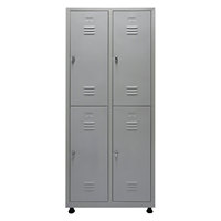 Armoire métallique industrielle robuste à 4 portes de fabrication européenne pour les écoles, les hôtels, les centres commerciaux en plein air