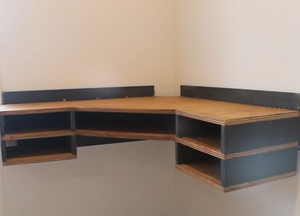 Floating Corner <b>Desk</b> with Integrated Cable Manager - Product Image 5