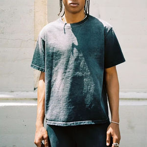 เสื้อยืดโอเวอร์ไซส์ลายกราฟิกพิมพ์โลโก้สไตล์วินเทจ ผ้าคอตตอน 100% ระบายอากาศได้ดี เป็นมิตรกับสิ่งแวดล้อม สำหรับผู้ชาย แบบย้อมสีเอซิด - Product Image 5