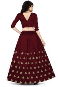 Lehenga Choli Shoryam pour enfants, design de créateur, mode |   Pattu Pavadai en soie brodée, longueur au sol, pour filles, toutes saisons, mariage, festival - Product Image 4