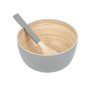 Cuenco de bambú hilado de color mantequilla amarilla, ensaladera, cuenco de servicio lacado mate de alta calidad, precio competitivo de Vietnam - Product Image 2