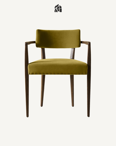 Fauteuil de salle à manger ergonomique moderne et écologique, rembourré, avec structure en bois et coussin en polyester, pour restaurant, café, hôtel et villa - Product Image 2