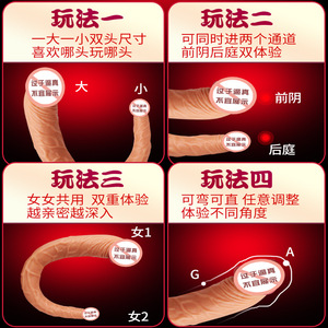 Vibrador Realista de Doble Cabeza para Hombres y Mujeres, Juguete Sexual - Product Image 1
