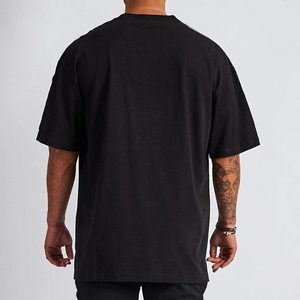 Camiseta de gran tamaño personalizada de alta calidad 100% algodón Drop-shoulder Fitness Sport camiseta personalizada impresa camiseta para hombres - Product Image 5