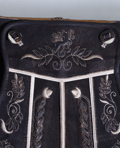 Pantalon en cuir traditionnel bavarois Lederhosen avec short Lederhosen personnalisé en cuir fendu de vache - Product Image 3