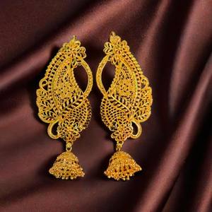 Hot Selling <b>Earrings</b> Set with 22CT Gold Plated Jhumka Style <b>Earrings</b> Jewelry for Women Wear by Indian Exporters - Product Image 1