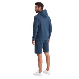 Conjunto de Sudadera con Capucha y Pantalones Cortos de Verano para Hombre, Estilo Urbano, Informal, Ligero, Ropa de Gimnasio, Proveedor de Fábrica con Etiqueta Privada OEM Personalizada - Product Image 4