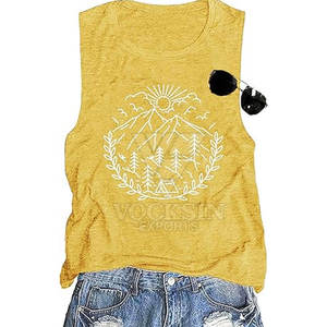 Camiseta sin Mangas con Estampado de Moda para Mujer, Camiseta sin Mangas Cómoda para Usar en la Calle - Product Image 2