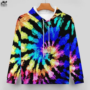 Sweats à capuche tie-dye d'hiver pour hommes - Coton mélangé de haute qualité, couleurs et tailles personnalisables, sweats à capuche tie-dye - Product Image 5