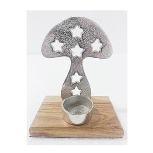 Manto de Feliz Navidad, escultura de mesa con portavelas, decoración de invierno, decoración festiva, pieza de muestra, adorno de señal de pie - Product Image 4