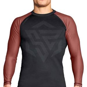 Silkzone inds เสื้อออกกำลังกายแขนยาวผ้าสแปนเด็กซ์ป้องกันผดผื่นสำหรับผู้ชาย MMA BJJ Jitsu Jitsu LOW MOQ - Product Image 5