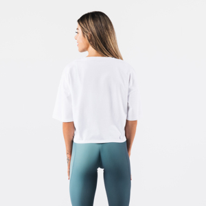 Customized Oversize Cotton Crop <b>Top</b> T-Shirt Women Loose Fit Jersey Fabric Appliques Breathable Plus Size Summer Wholesale Tshirt - Product Image 3