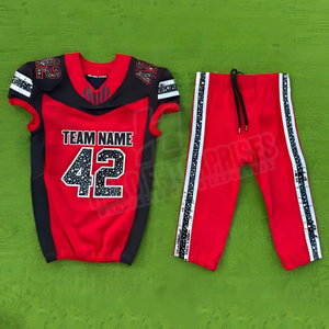 Ensemble d'uniformes de football américain personnalisés Maillot sublimé + pantalon rembourré Livraison rapide Fabricant OEM Maquette gratuite du Pakistan - Product Image 4