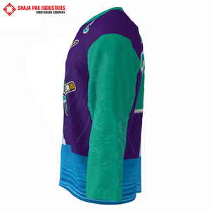 Maillot de hockey sur glace à sublimation respirant et confortable OEM personnalisable pour hommes - Product Image 2