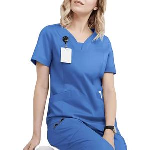 Uniforme Médico Quirúrgico de Manga Corta y Pantalones Jogger OEM, Uniforme de Enfermería Transpirable para Hospital, Uniformes Médicos para Hombres y Mujeres, Conjunto de Enfermera - Product Image 6