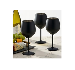 Wholesale Supplier Metal Wine Glass Handicrafts Rim and Stem Round Shaped <b>Handmade</b> Metal Wine Glass - Product Image 5