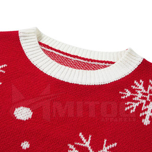 Sweatshirts personnalisés à motif solide à manches longues pour l'hiver Vêtements de Noël Vêtements teints dans la plaine - Product Image 3