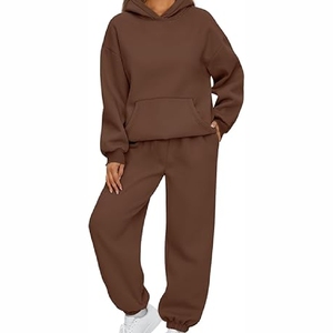2025 nuevo chándal con capucha de algodón 100% de la mejor calidad para mujer, tamaño personalizado y estampado en Color, temporada de invierno de peso pesado MOQ 2 uds - Product Image 1