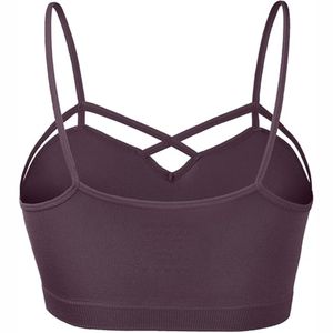 Premium Quality Plus Size Breathable Women <b>Sports</b> <b>Bra</b> with Front Logo High Support <b>Racerback</b> Yoga <b>Bra</b> Spandex/Nylon Material - Product Image 3