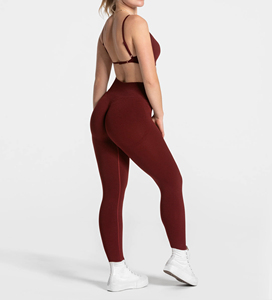 High Quality <b>Womens</b> High Waist Seamless <b>Leggings</b> Scrunch Butt Yoga Pants Workout Fitness Tights Gym Activewear Sportswear - Product Image 4