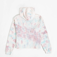 Sudadera con Capucha Unisex, Transpirable, con Estampado Puff, Top Corto, Algodón Liso, Felpa Francesa, Color Marrón, para Adultos, Directo de Fábrica