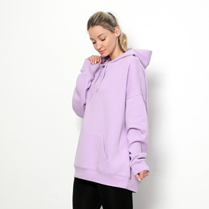 Sweat à capuche oversize à manches longues pour femmes grandes tailles, en polaire polyester/coton anti-rétrécissement, pour l'automne - Product Image 3