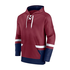 Sweat à capuche de maillot de hockey en sergé de haute qualité sur mesure noir blanc vente de couleur fabrication en vrac sweat à capuche de hockey sur glace - Product Image 6