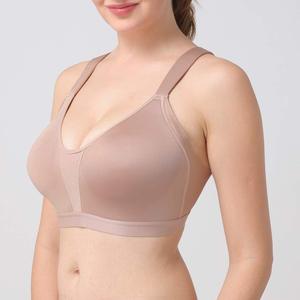 Soutien-gorge de sport personnalisé pour femme avec logo, dos nageur en maille, bonnets fixes à crochets, maintien élevé, séchage rapide, idéal pour le Pilates, la course, le yoga et la gym, pour filles - Product Image 3