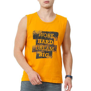 Camiseta sin Mangas de Algodón Puro para Hombre, Estilo Casual, Verano, Suave, Lavada, Ecológica, Transpirable, Personalizable, Ropa Deportiva - Product Image 1