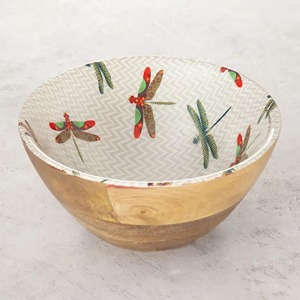 El cuenco de madera con pegatina está hecho a mano para una elegancia y durabilidad, ideal para utensilios de cocina, vajilla, mesa y artículos para el hogar - Product Image 1