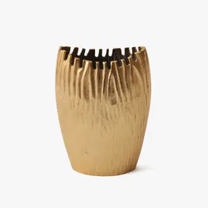 Custom Manufacturer Wholesaler Factory Direct Sales Low MOQ Aluminium Gold <b>Valentine</b> Flower Vase for Home Modern & Antique Age - Product Image 2