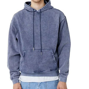 Vente chaude Hommes Vintage Hoodies Plus La Taille Solide Couleur Vintage Hoodies Poids Lourd Coton Vintage Hoodie Pour Hommes - Product Image 4