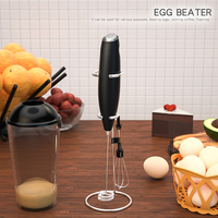 Mini 2 en 1 mousseur à lait électrique batteur à oeufs Portable fouet en acier inoxydable pour fabricant de mousse automatique ménage à piles