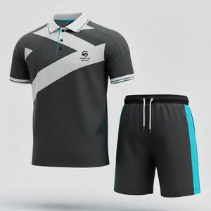 Uniforme de golf de qualité supérieure pour hommes, conçu avec un tissu respirant et léger, coupe extensible pour la pratique, l'entraînement et les clubs sportifs - Product Image 1