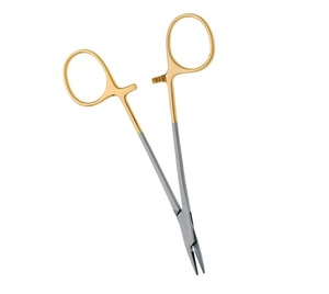 Instrumento quirúrgico Manual de Soporte de aguja de acero inoxidable Halsey por fabricante - Product Image 3