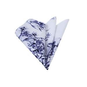 Carré de poche à col à motifs aquarelle noir violet sur blanc - Product Image 1