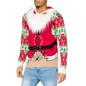 Sudadera CON CAPUCHA DE Navidad OEM para hombre, superventas, 2025 algodón, estampado completo, diseño bordado, otoño cálido, respetuoso con el medio ambiente, 100% - Product Image 1