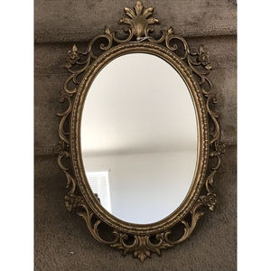 Espejo de decoración de pared de diseño único, espejo de pared de latón y Metal de calidad creativa, adecuado para salas de estar, dormitorios, comedores - Product Image 1