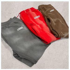 Logo personnalisé hommes Sun Faded Baggy Pantalon de survêtement jambe droite Pantalon de survêtement évasé lavé Taille élastique Plat Anti-Pilling French Terry - Product Image 6