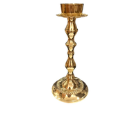 Bougeoir fantaisie de style antique en laiton brillant, finition antique, qualité supérieure, fabriqué en métal, fournitures en provenance d'Inde