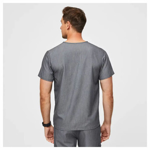 Personalizado Mens Scrub Set Cómodo Hospital Médico Uniformes Cremallera Cuello Ropa de Trabajo con Logo - Product Image 6