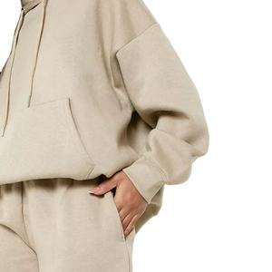 ชุดวอร์มใหม่ คุณภาพดีที่สุด ชุดกีฬา ฤดูหนาว มีฮู้ด สไตล์ลำลอง รับสกรีนโลโก้ ระบายอากาศได้ดี ผ้าฝ้ายพิมพ์ลาย ชุดออกกำลังกายผู้หญิง ทรงจ็อกเกอร์ ไซส์พลัส - Product Image 4