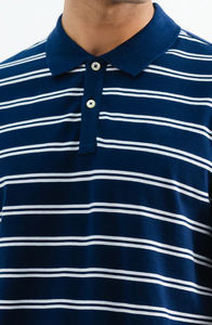 Style décontracté personnalisé pour hommes bleu marine solide imprimé 100% coton biologique pour chemises Anti-rétrécissement séchage rapide broderie à manches courtes - Product Image 2